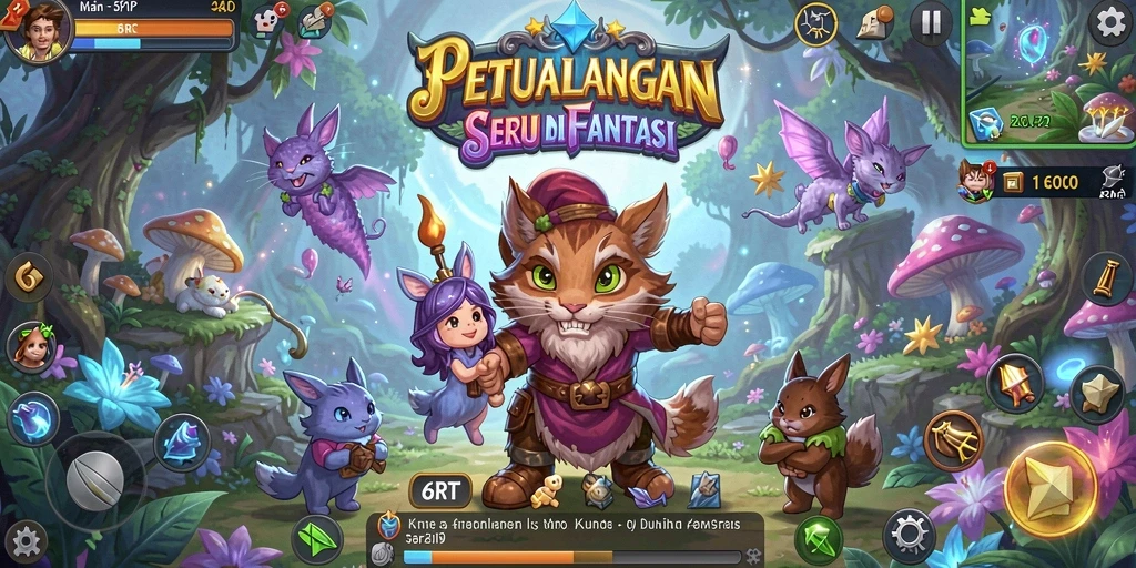 Tangkapan layar 6RT menampilkan aksi seru dalam permainan petualangan.