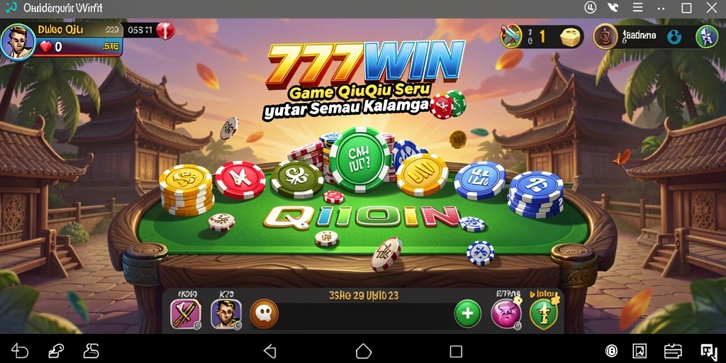 Tampilan gameplay QiuQiu yang seru dan menantang.