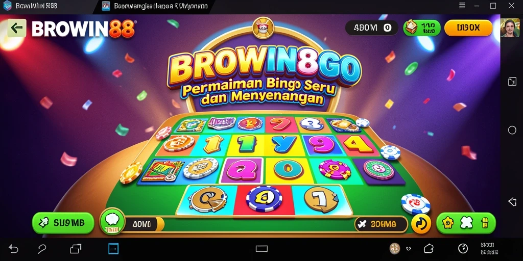 Tampilan gameplay seru BROWIN88 dengan suasana Bingo yang menegangkan.