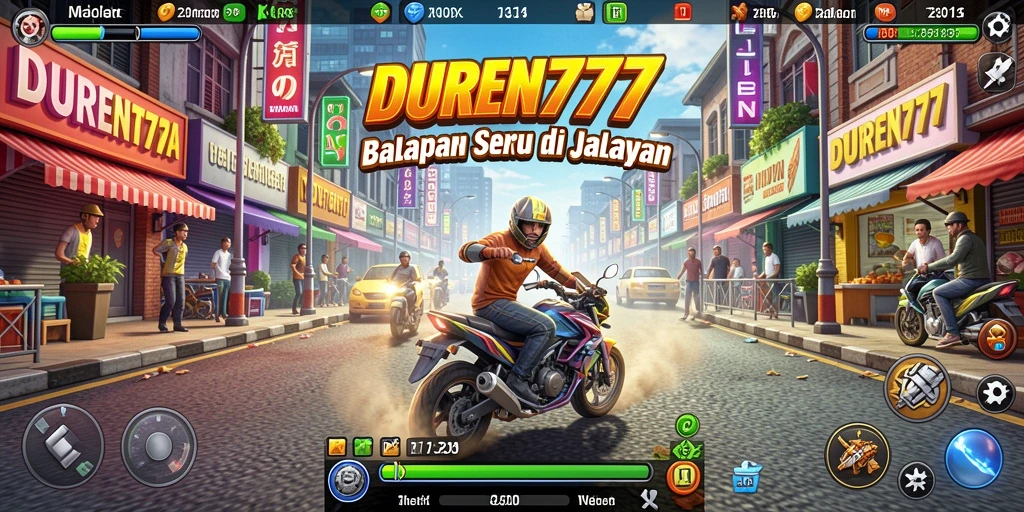 Tampilan gameplay seru dalam balapan di DUREN777.