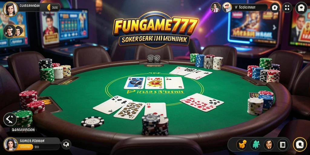 Tampilan gameplay Poker yang menarik dan kompetitif