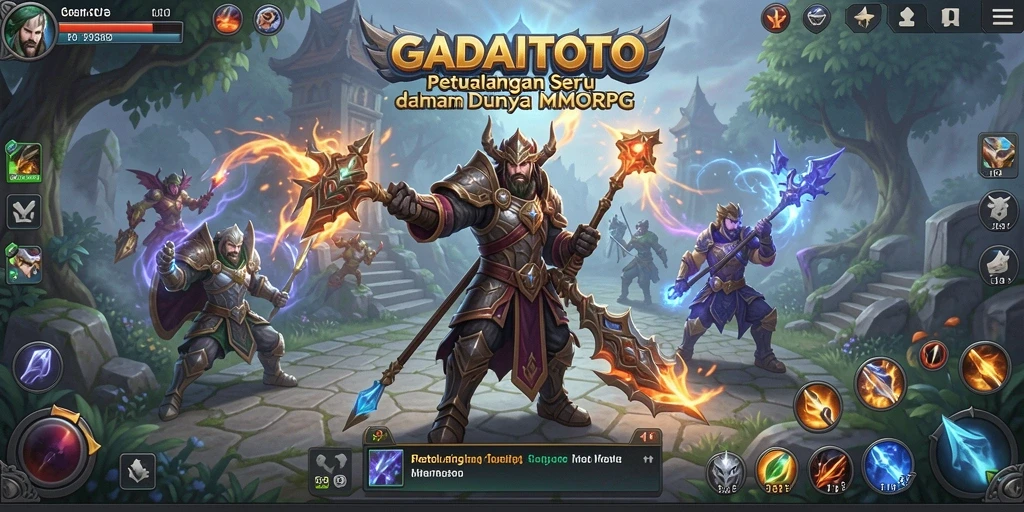 Screenshot utama GADAITOTO menampilkan aksi seru dalam gameplay MMORPG.