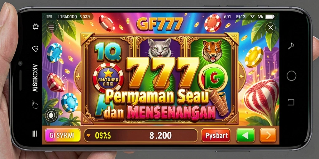 Screenshot gameplay GF777 yang menampilkan keseruan permainan slot.