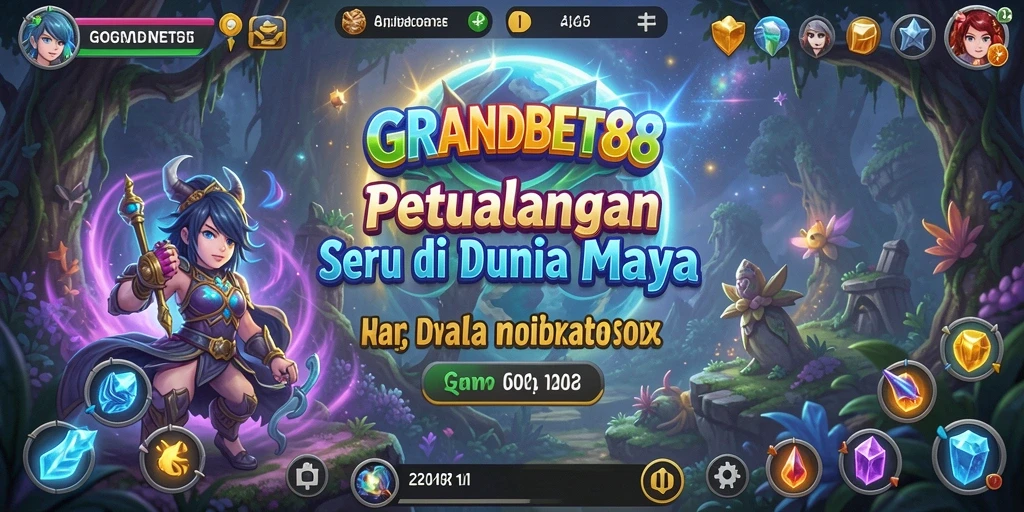 Tampilan seru dari gameplay petualangan GRANDBET88.