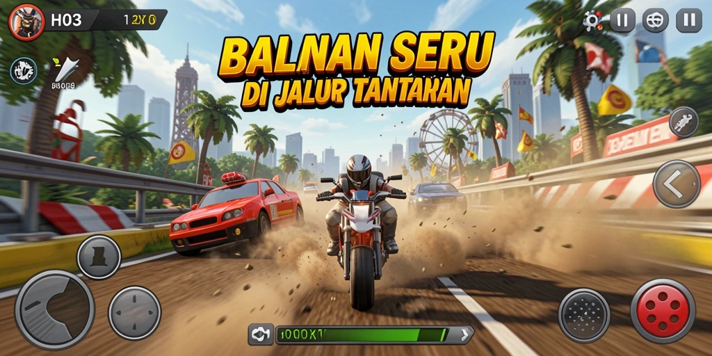Tampilan menegangkan dari balapan cepat dalam H03.