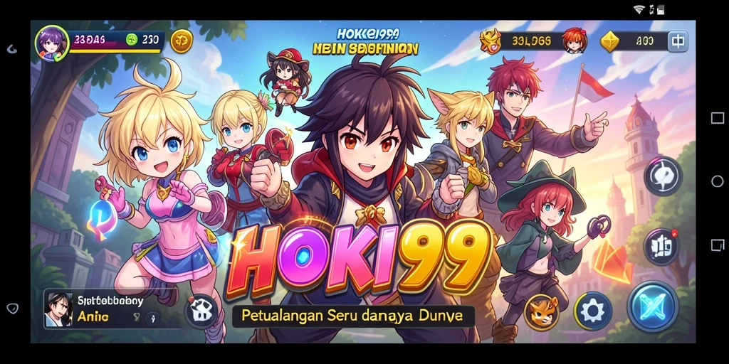 Tampilan gameplay HOKI99 yang penuh warna dan menarik.