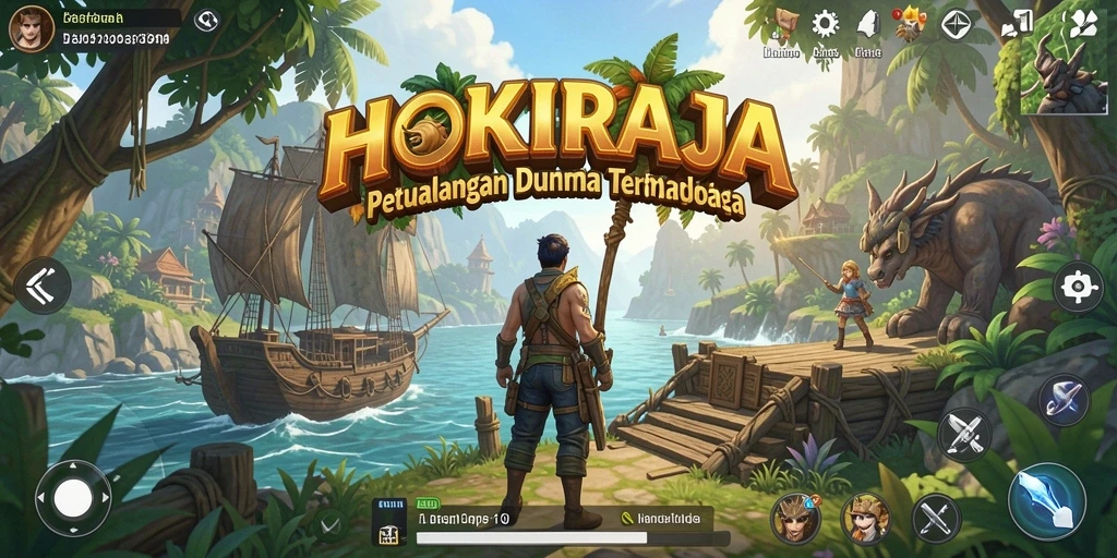 Gameplay HOKIRAJA di dunia terbuka yang luas dan menakjubkan.
