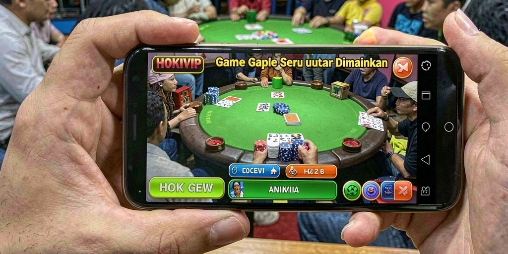Gameplay seru HOKIVIP dengan kartu domino yang menarik.
