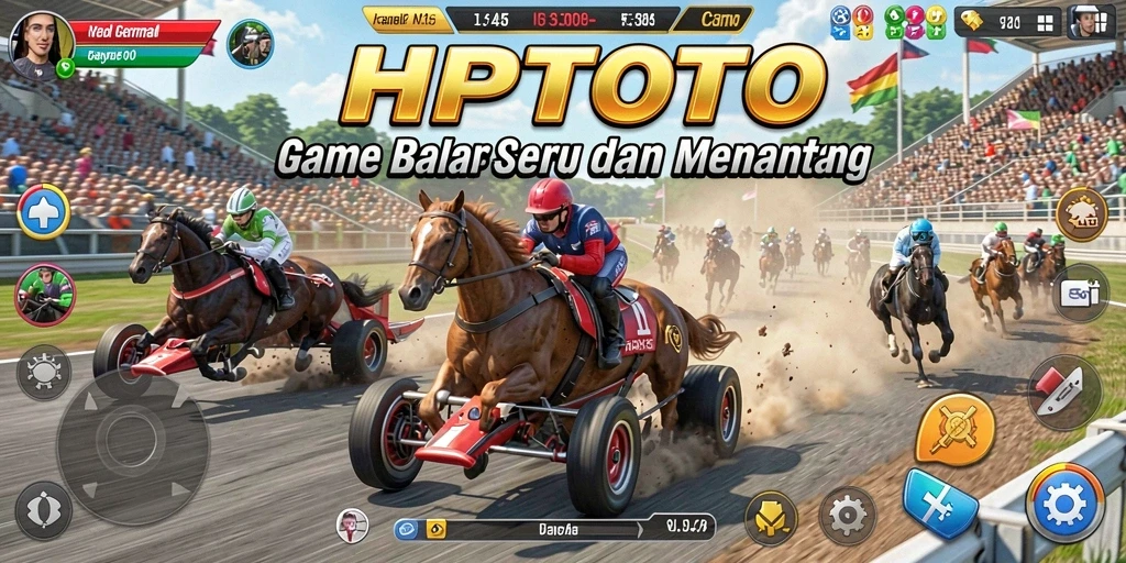 Gameplay balap seru di HPTOTO dengan mobil kece.
