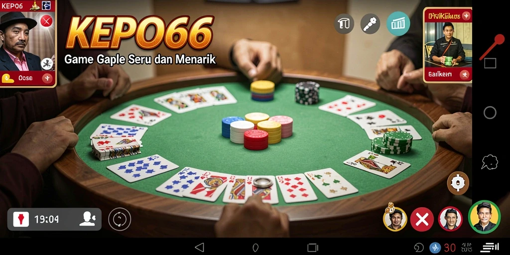 Tampilan seru dalam gameplay Gaple di KEPO66.