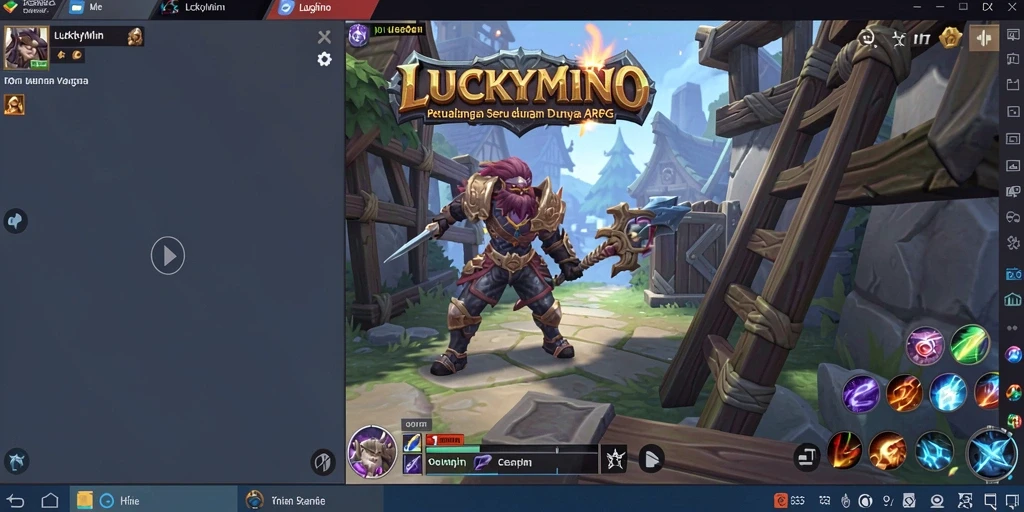Tampilan gameplay menarik dari LUCKYMINO dalam pertempuran ARPG.