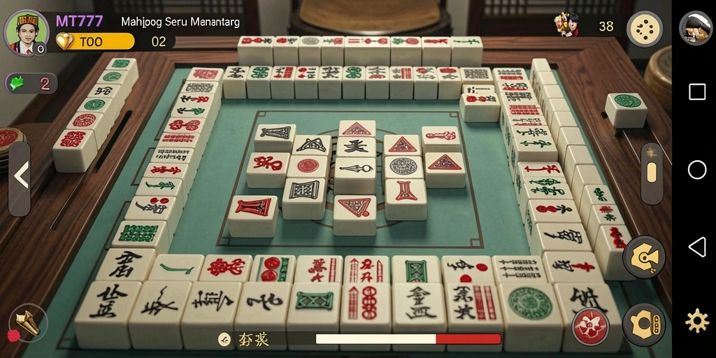 Screenshot gameplay MT777 yang menunjukkan keseruan bermain Mahjong.