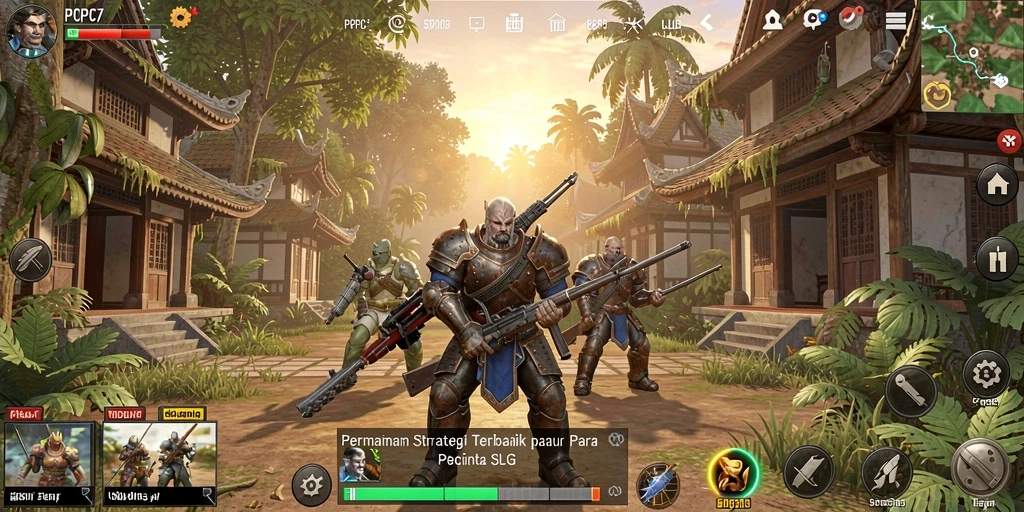 Tampilan gameplay PCPC7 yang menarik dan penuh warna.