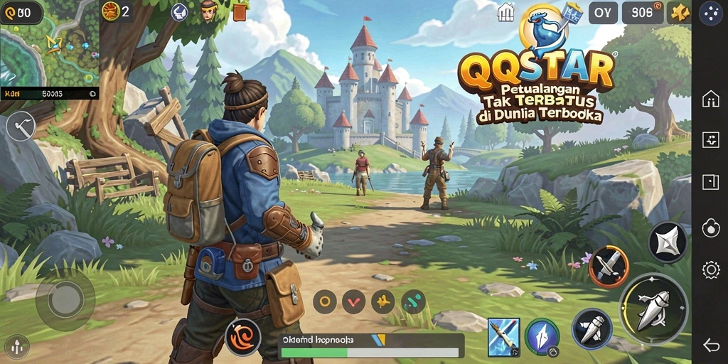 Tampilan gameplay Open World yang memukau di QQSTAR