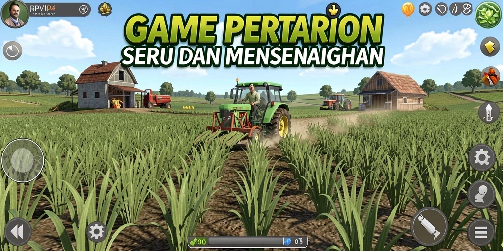 Screenshots RPVIP4 menampilkan aktifitas bertani yang menyenangkan.
