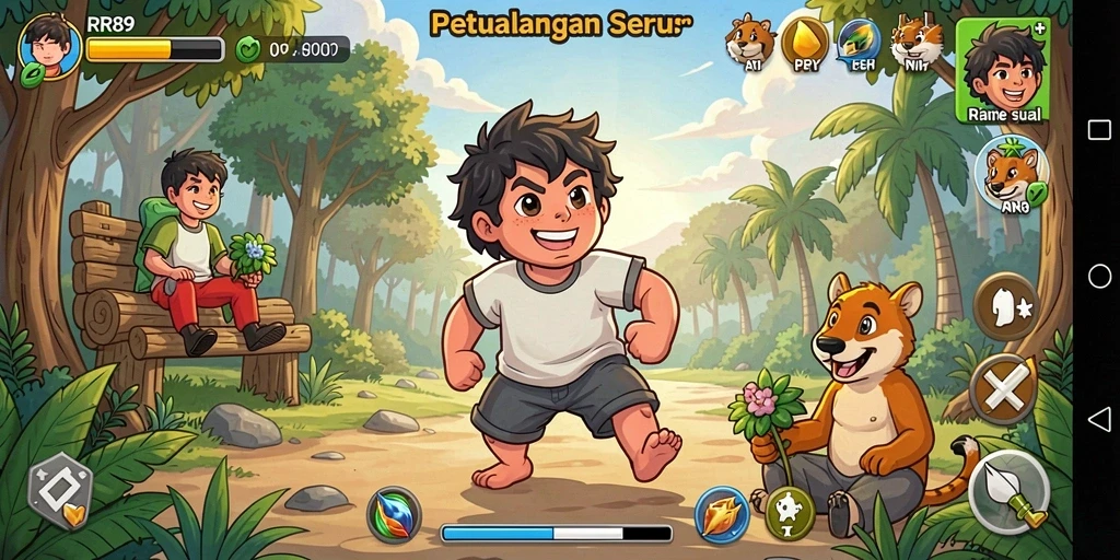 Tampilan gameplay seru dari RR89, cocok untuk menghabiskan waktu santai.