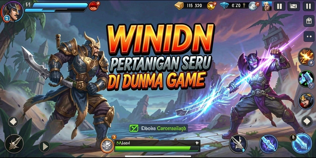 Tampilan gameplay yang intens dan mendebarkan dalam WINIDN.